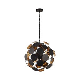 Searchlight 3074-4BG - Lustre suspenso com cabo DISCUS 4xE14/60W/230V