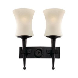 Searchlight 0812-2BK - Aplique de parede CARTWHEEL 2xE27/60W/230V