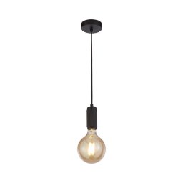 Searchlight 77651BK - Lustre suspenso por cabo SUSPENSION 1xE27/60W/230V preto