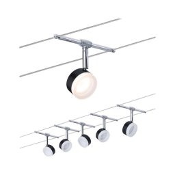 Paulmann 94457 - Conjunto 5xLED/4W Sistema completo de iluminação em cabo CLEAR 230V