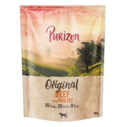 400g Adult vaca e frango sem cereais Purizon Ração para gato