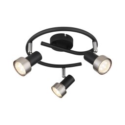 Globo 57917-3N - Foco MASON 3xGU10/25W/230V preto/prateado
