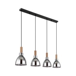 Globo 15550-4H - Lustre suspenso por cabo MATTEA 4xE27/6W/230V preto/fumê