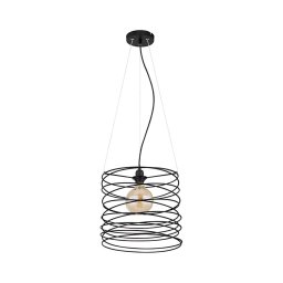 Globo 15640H - Lustre suspenso com cabo TILLY 1xE27/60W/230V preto
