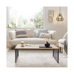 Eglo 424801 - Mesa de centro AUKSIDE 53,5x100 cm castanho/preto