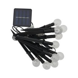Candeeiro solar LED RGB 10xLED/1,2V 300 mAh IP44 preto
