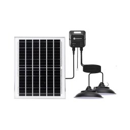 Aigostar - Lustre Solar LED 2xLED/70W/12V 12000 mAh 6500K Ø 23,5 cm