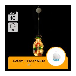 Aigostar - Decoração de Natal LED LED/3xAAA boneco de neve 25cm