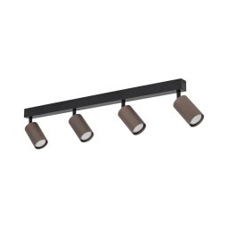 Luminária de focos TUNE 4xGU10/10W/230V preto/castanho