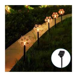 Aigostar - LED solar luminária natalina LED/0,054W/1,2V 1m IP65 branco quente