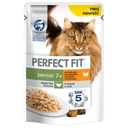 24x85g peru e cenoura Senior Perfect Fit comida húmida para gatos