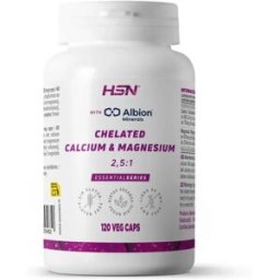 HSN Cálcio + magnésio quelados albion™ (2,5:1) - 120 cápsulas veg - Minerais - Cápsulas Vegetales - 40 Serviços