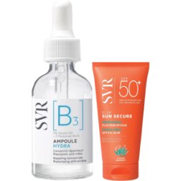 SVR B3 Ampoule Hydra Sérum + SVR Sun Secure Blur sem Perfume FPS50+ Pack