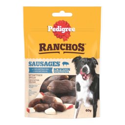 7x60g carne de porco maçã Ranchos salsichas Pedigree snack para cães