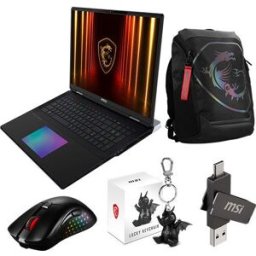 Computador Portátil Gaming MSI Titan 18 HX AI A2XWJG-274PT 18" GeForce RTX™ 5090 Ultra 9 285HX 64GB 2TB SSD + Rato + Mochila + Pen + Porta-Chaves