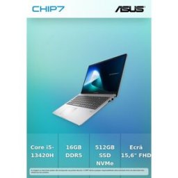 Portátil ASUS ExpertBook Essential – Intel Core i5 13420H / 16GB DDR5 / 512GB SSD / 15.6" FHD / Windows 11 Pro – P1503CVA-53EHDPP2