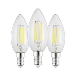 Conjunto de 3 lâmpadas LED Vintage C35 E14, 2,2 W, 230 V, 2700 K - Eglo 110439