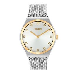 Tous Relógios femininos Relógio analógico com pulseira de aço e aço banhado a ouro Karat Round Mesh