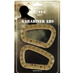 Mil-Tec ABS mosquetão 2 pcs 15921005 marrom
