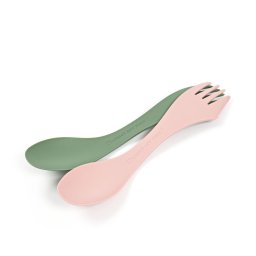 Light My Fire Spork médio 2-pack verde areia/rosa poeira 2412511313