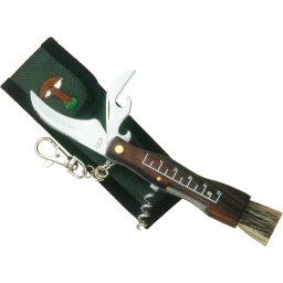 FACA PARA COGUMELOS JKR COM CABO DE MADEIRA E SACA-ROLHAS, LÂMINA DE AÇO INOXIDÁVEL DE 5,5 CM COM BA