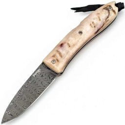 Lionsteel Opera Damascus Heinsgringla Cabo de Chifre de Carneiro, caixa de madeira 8800D MN