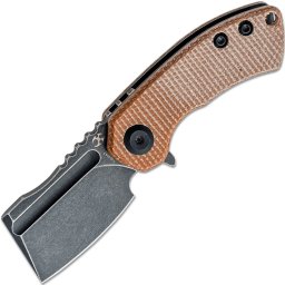 Kansept Mini Korvid Black TiCn Coated Stonewashed 154CM Cabo de Micarta Marrom T3030A5