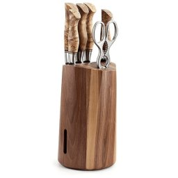 Suporte de faca HEZHEN para caixa de papelão de madeira nogueira B30 JH6-B30