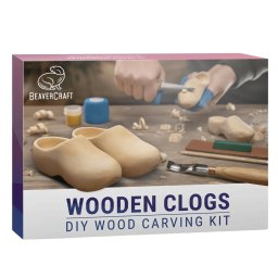 Kit de Hobby de Escultura em Tamancos de Madeira Beavercraft DIY10