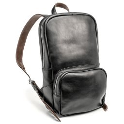 Beavercraft Steadfast – Mochila de Couro para Laptop Masculina, Preta LC_Steadfast_Black