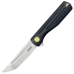 KUBEY Musō Belt Satin M390 Lâmina Preta 6AL4V Titanium Framelock KB244C