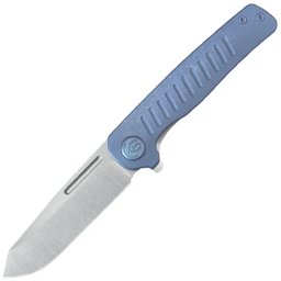 KUBEY Steelhead Belt Satin M390 Lâmina Azul Titânio Linerlock KB315C