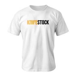 KNIFESTOCK T-Shirt S, Big Logo, White