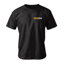 KNIFESTOCK T-Shirt S, Small Logo, Black