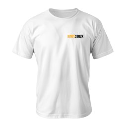 KNIFESTOCK T-shirt, Small Logo, White, M