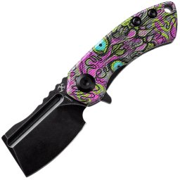 Kansept Mini Korvid Black Stonewashed 154CM G10 com Estampa Undead-Roxo T3030B3