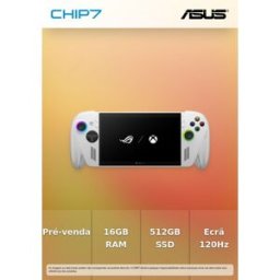 CONSOLA ASUS ROG Xbox ALLY - AMD Ryzen Z2 A / 16GB DDR5 / 512GB SSD / 7" Touch 120HZ / IPS FHD / Windows 11 / 3 Meses Xbox Game Pass Premium / S/ carregador / Branca - RC73YA-NH002W