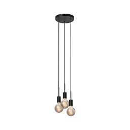 Nordlux - Lustre suspenso por cabo PACO 3xE27/25W/230V preto