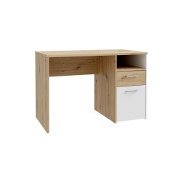 Secretária URO carvalho artisan/branco