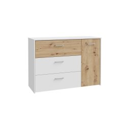 Cómoda com gavetas URO carvalho artisan/branco