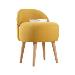 Pufe NIKI, Ø 46 cm, amarelo
