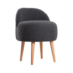Pufe MIKI, Ø 46 cm, cinzento escuro