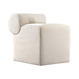 Pufe TIKI 47x45 cm creme