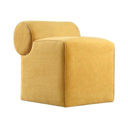 Pufe TIKI 47x45 cm amarelo