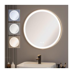 Brilagi-LED Espelho dimerizável com aquecimento antiembaçante e iluminação integrada ALU PRO LED/18W/230V Ø 60 cm IP44 cromado polido