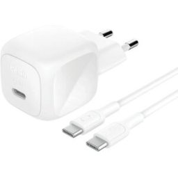Belkin Carregador Compacto BoostCharge USB-C 45W + Cabo 1m - Branco