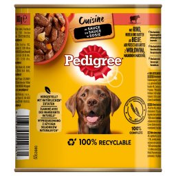 12x800g Carne de vaca cenouras molho Pedigree Classic comida húmida cão