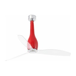 FARO 32002 Ventilador de teto ETERFAN vermelho/transparente pr. 128 cm + DO