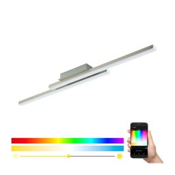Eglo 55971 - Candeeiro de teto LED RGBW dimerizável FRAIOLI-Z LED/34W/230V com acabamento cromado + comando remoto