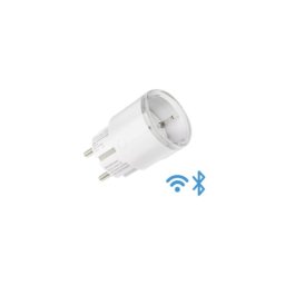 Shelly Plug S MTR Gen3 - Tomada inteligente WiFi Matter c/ Medidor de Consumo e Luz LED 230VAC (12A 2500W) - Branca